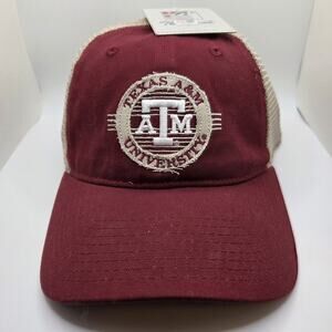 The Game Texas A&M Aggies Trucker Hat Maroon Tan Snapback Cap NWT NCAA